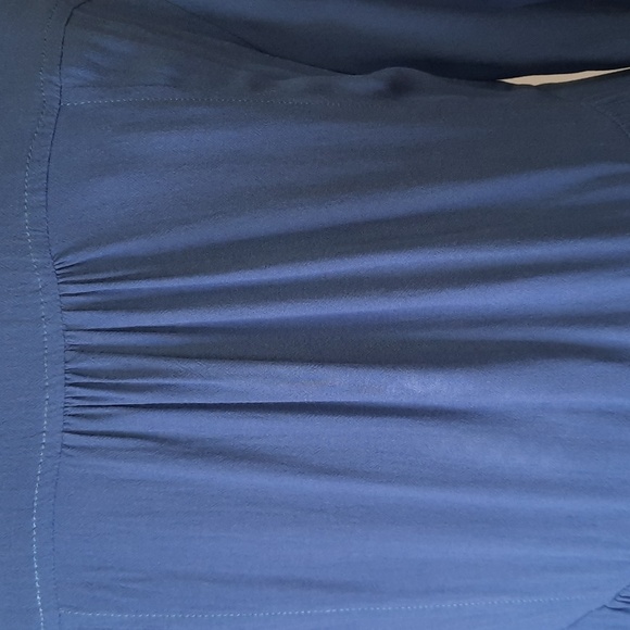 Anthropologie Holding Horses Blue Pink Ombre Tassel Closure Boho Dress, Size 4P - Picture 7 of 8